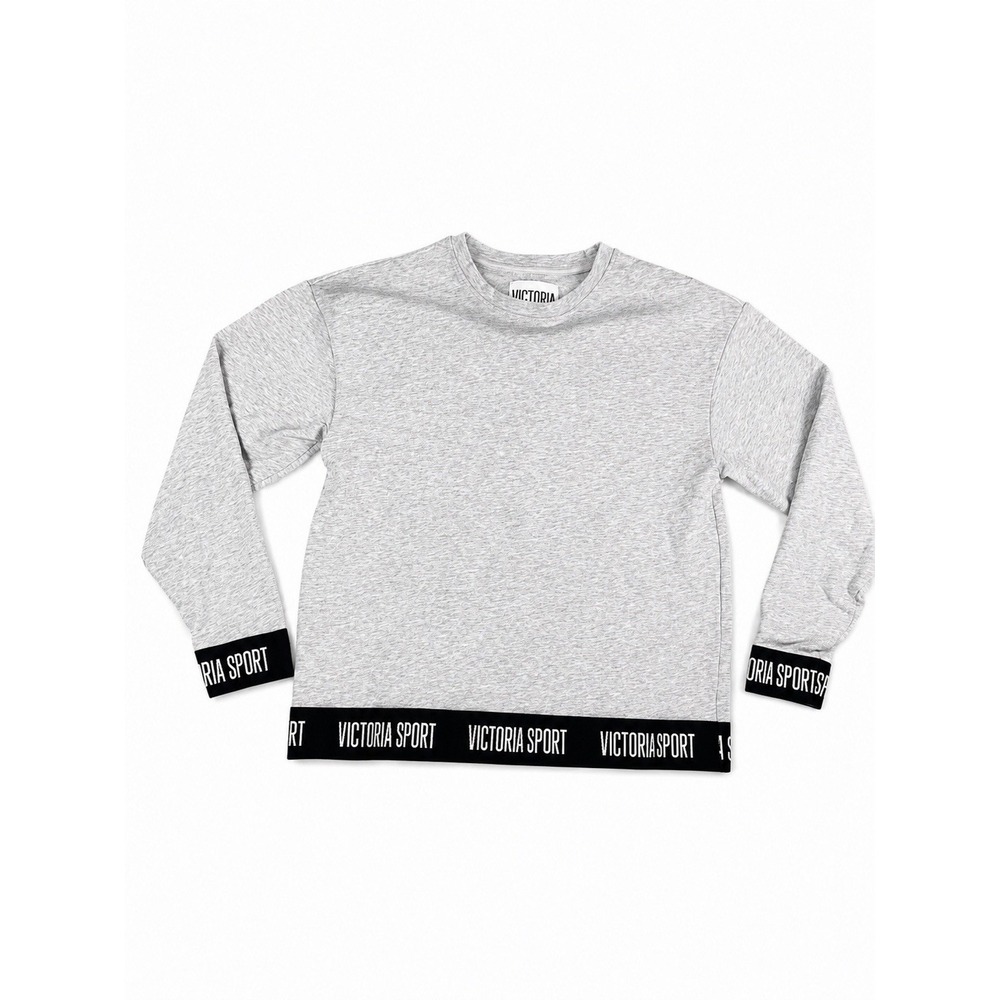 victoria secret gray sweatshirt logo small